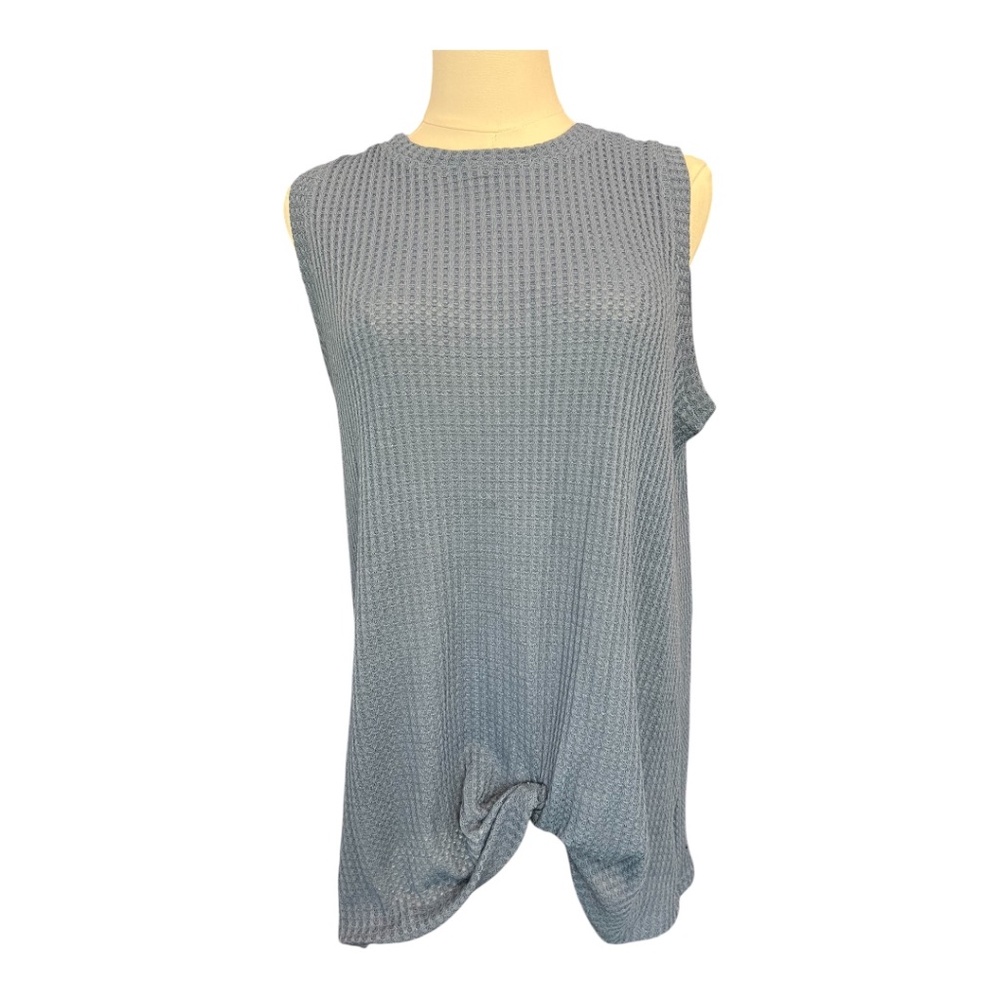 ✨ EUC MIHOLL Women’s Cornflower Blue Casual Sleeveless Crew Neck Top | Size XL